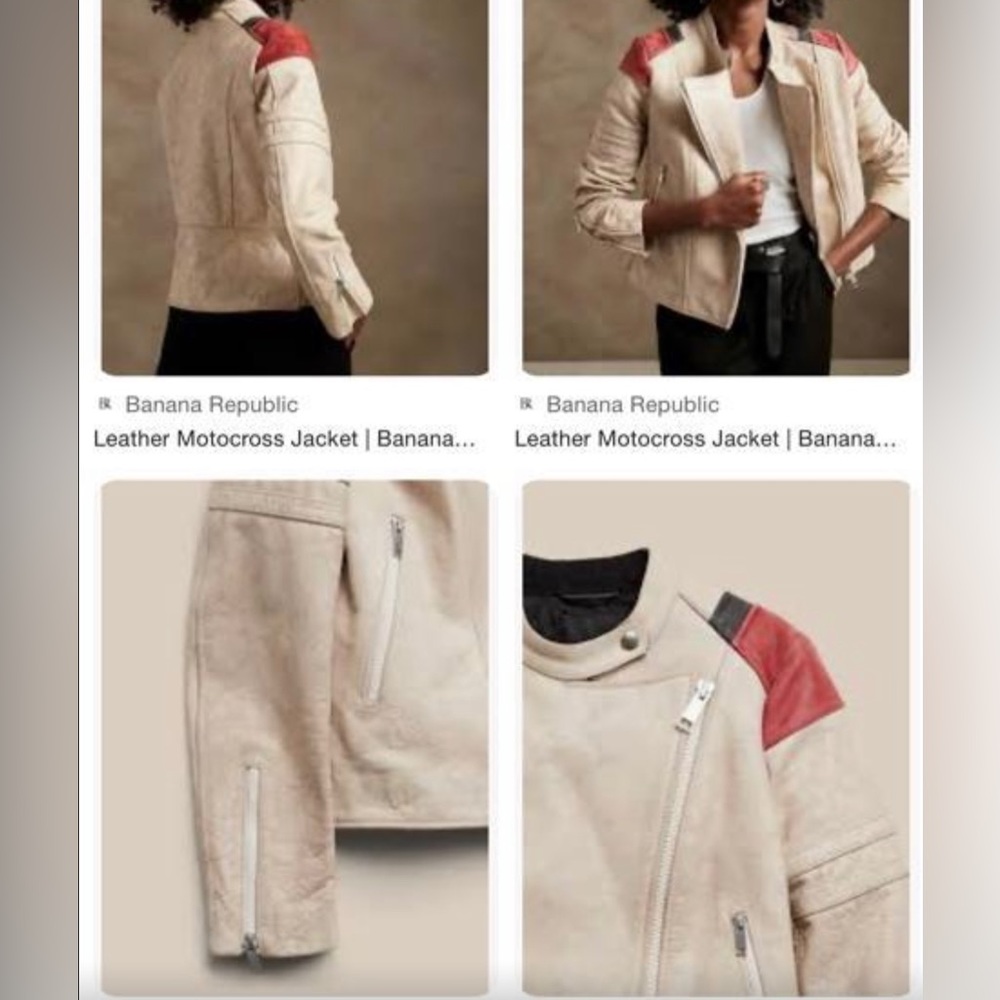 Banana republic leather motocross jacket